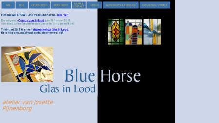 Blue Horse Glas in Lood