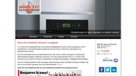 Loodgieters - & Centr Verw bedrijf Home-Tec