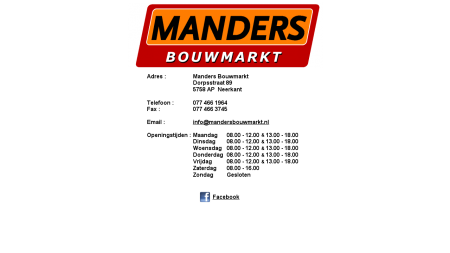 Manders Bouwmarkt  VOF