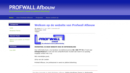 Profwall Afbouw