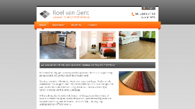 logo Roel van Gent, Woning- en Project Stoffering