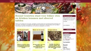 logo ROYAAL GENIETEN Wijn delicatessen  landelijk/klassiek servies