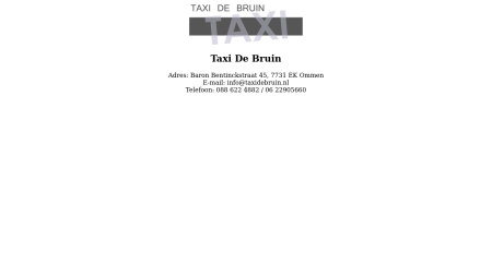 Taxi De Bruin