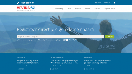 VEVIDA Webhosting en Domeinregistratie