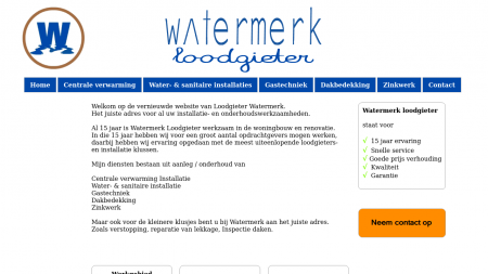 Loodgieters Watermerk