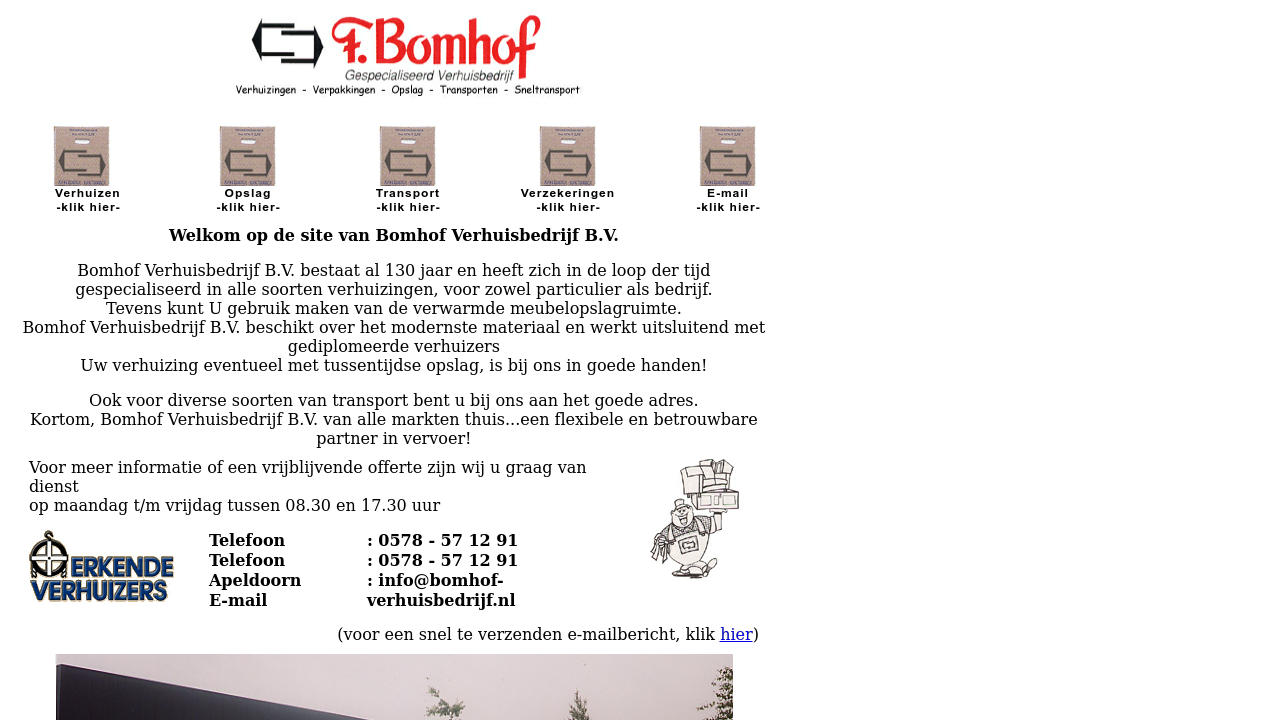Bomhof Verhuizing Klunder Transport & Logistiek