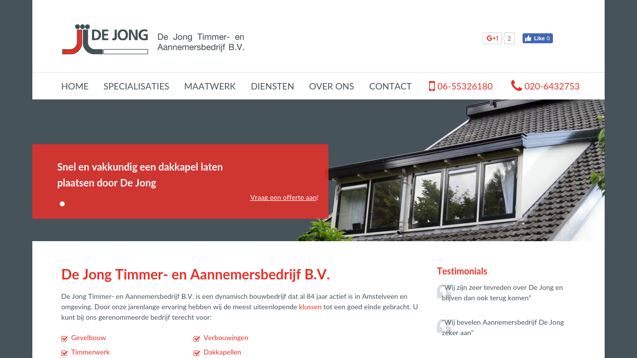 De Jong Timmer- en Aannemersbedrijf B.V.