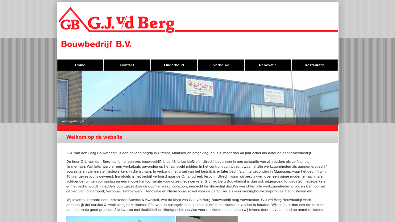 Berg Bv nnemers Bouwbedrijf G J Vd Klantervaringen Recensies