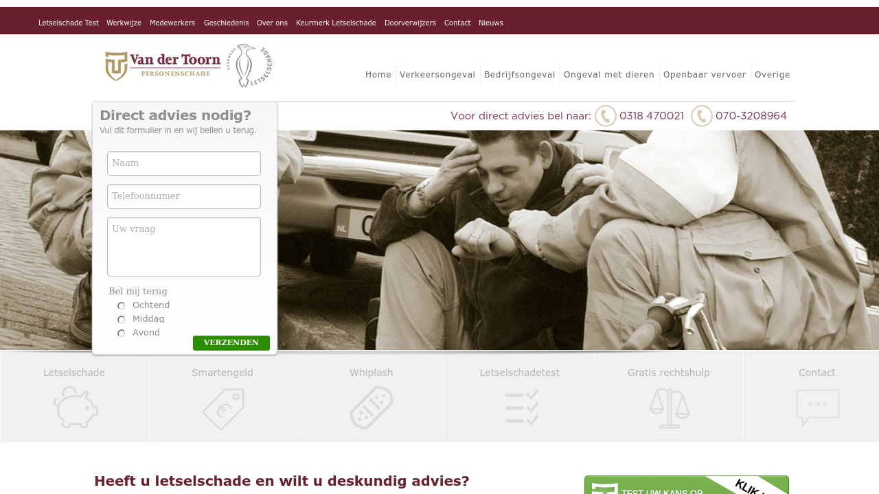 Van der Toorn Personenschade